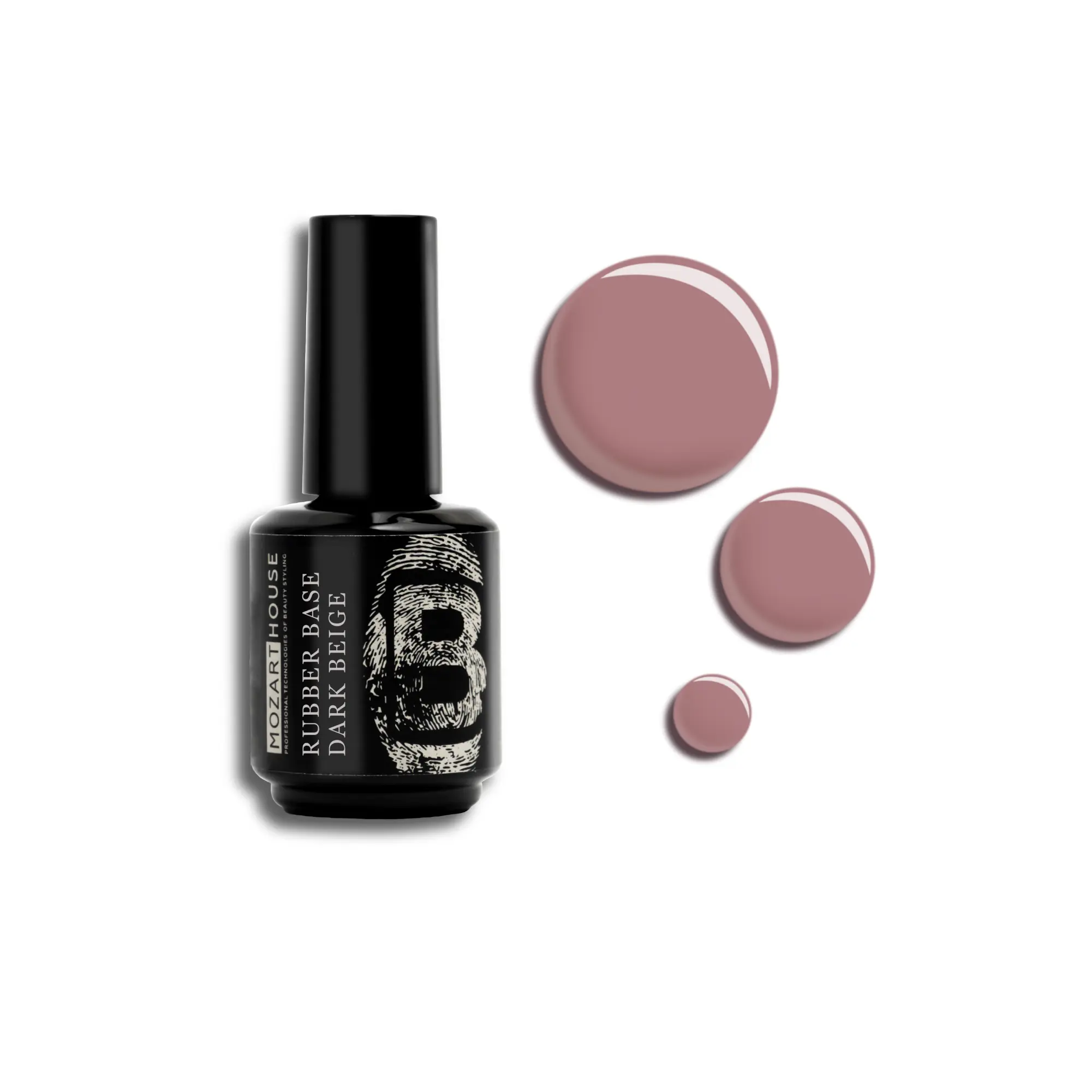 Base Coat GEL POLISH Rubber Base Dark Beige, 15 ml