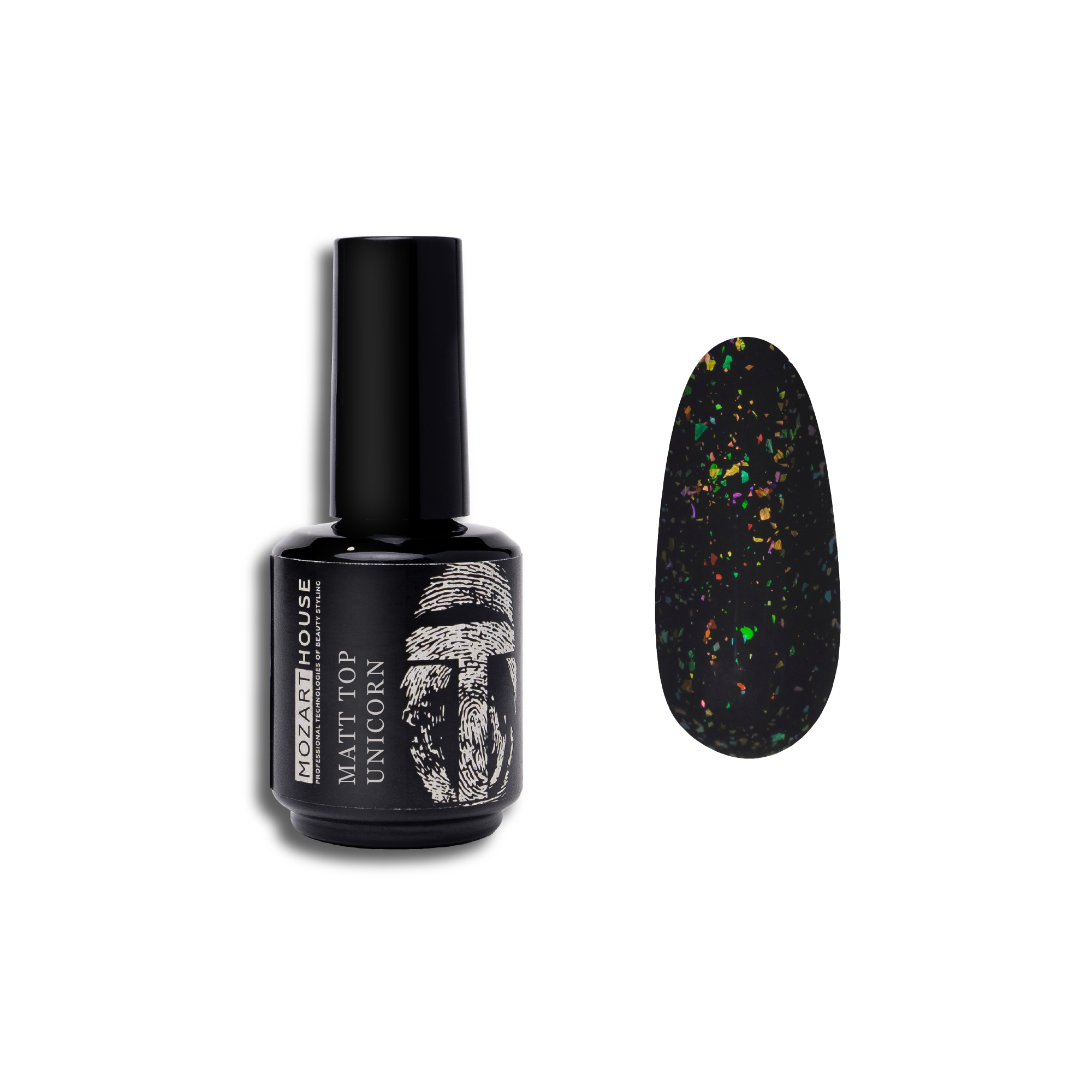 Top Coat GEL POLISH MATT TOP UNICORN, 15 ml