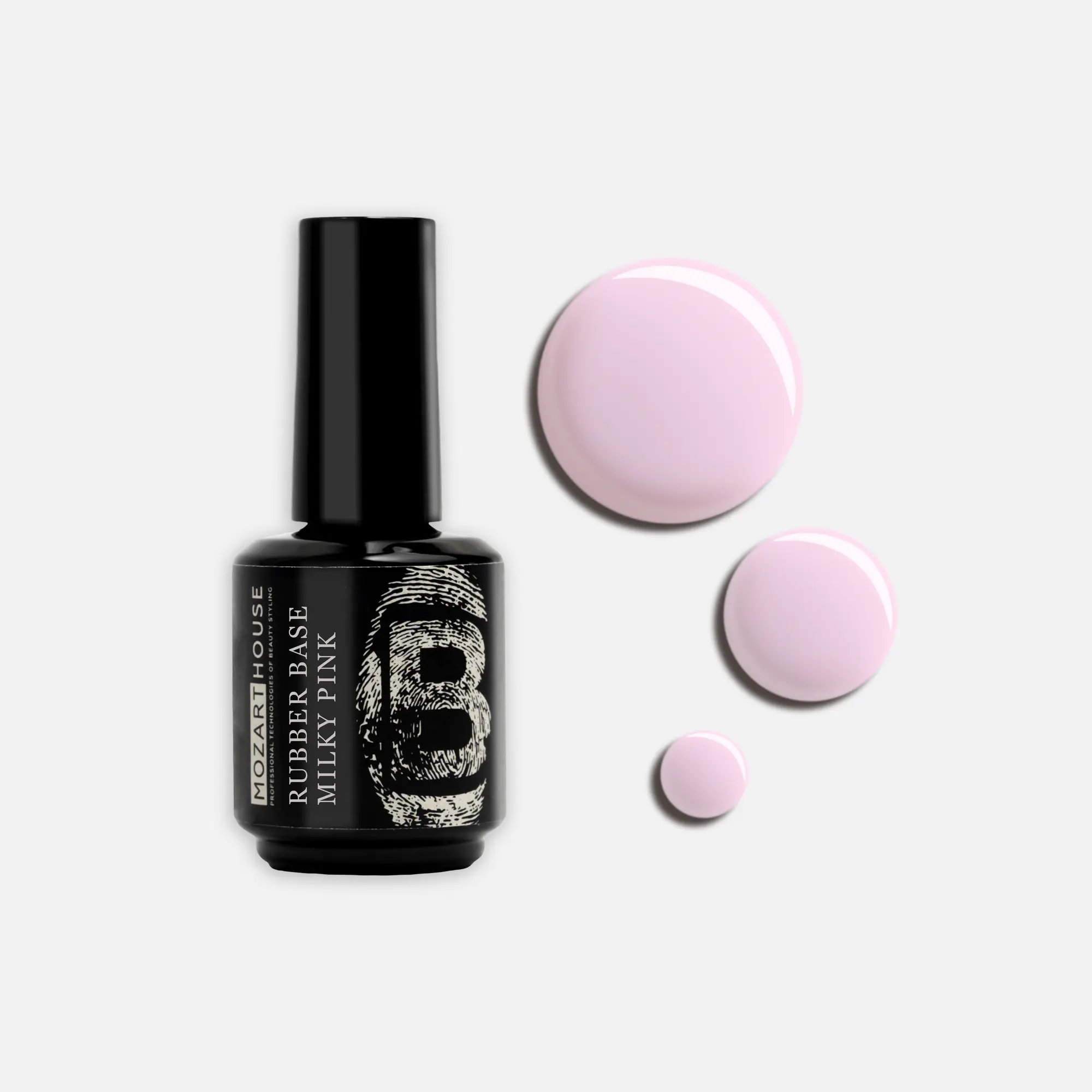 GEL POLISH RUBBER BASE MILKY PINK, 15 ml, 30 ml