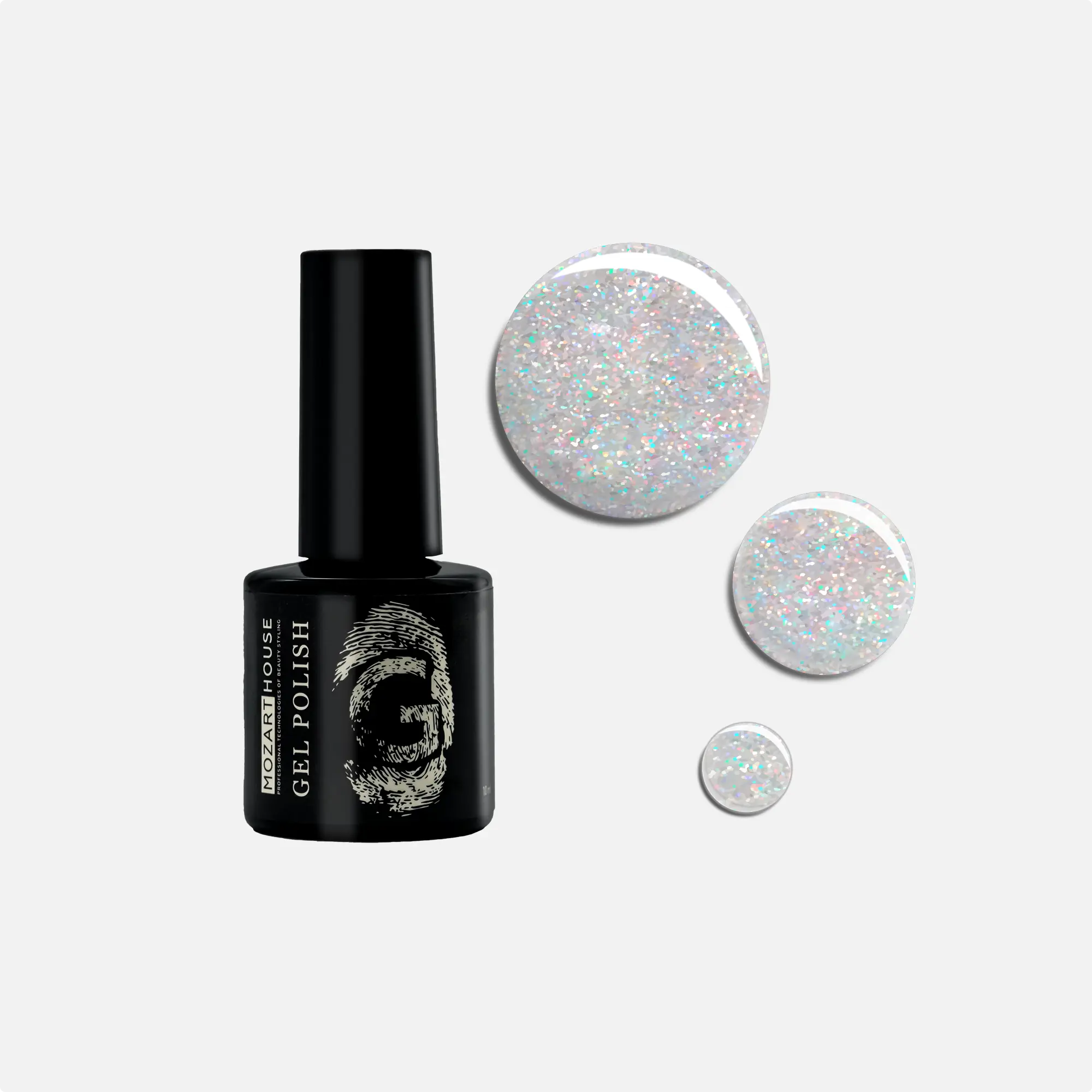 GEL POLISH Sparkling SILVER, 10ml