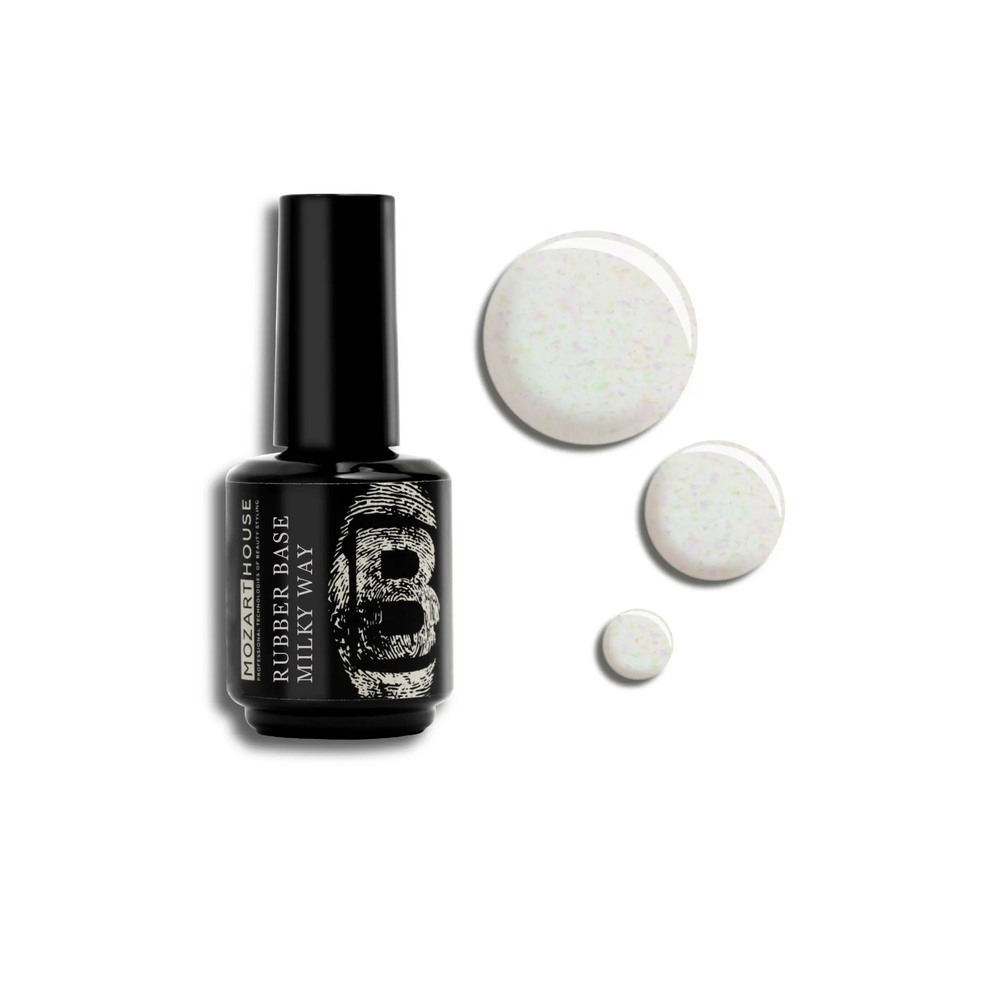 Base Coat GEL POLISH RUBBER BASE MILKY WAY, 15 ml, 30 ml