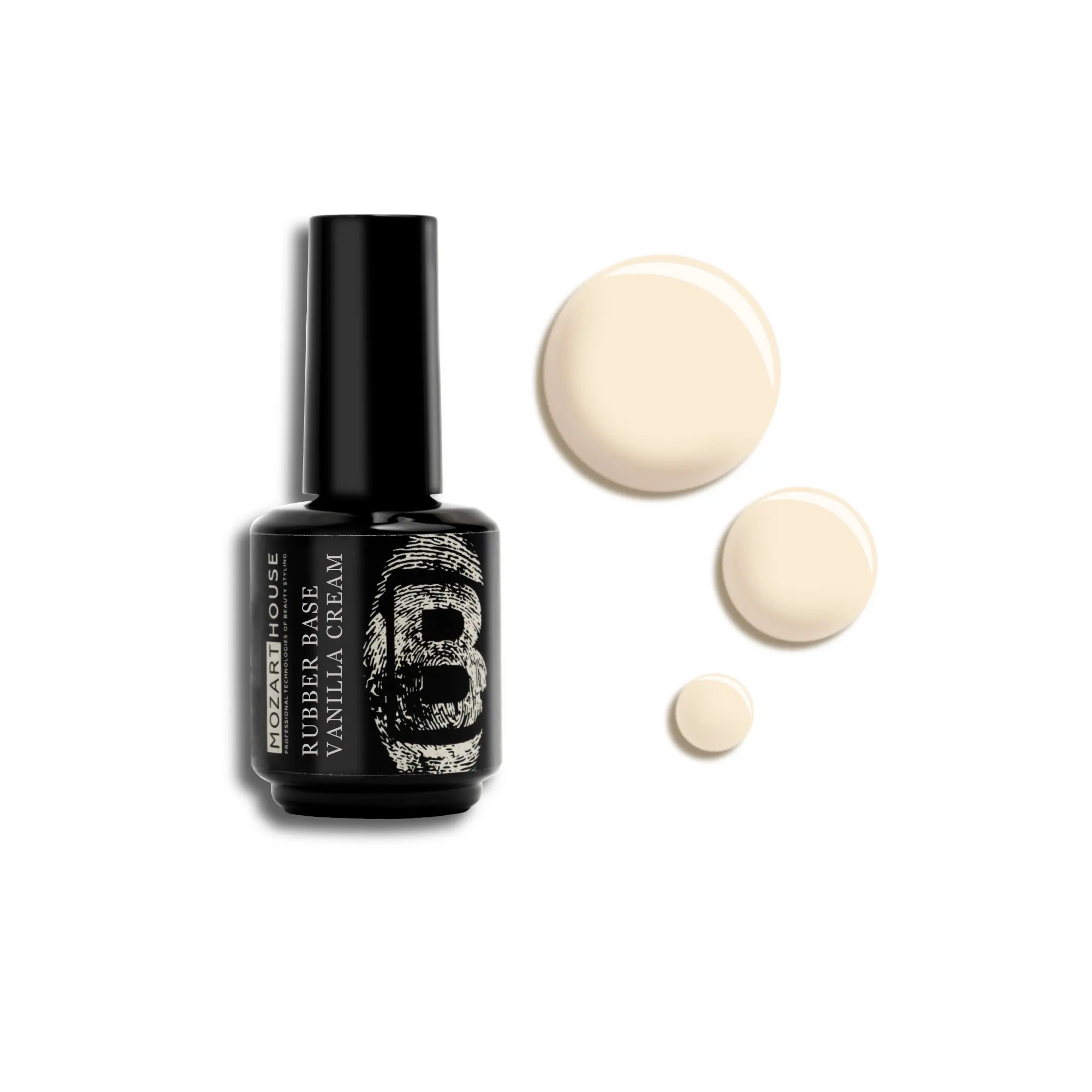 Base Coat GEL POLISH RUBBER BASE VANILLA CREAM, 15 ml