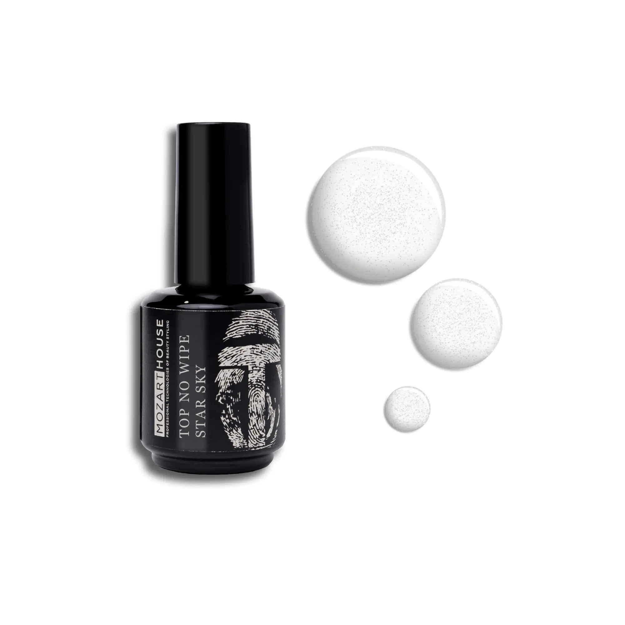 Top Coat GEL POLISH Top no wipe star sky, 15 ml