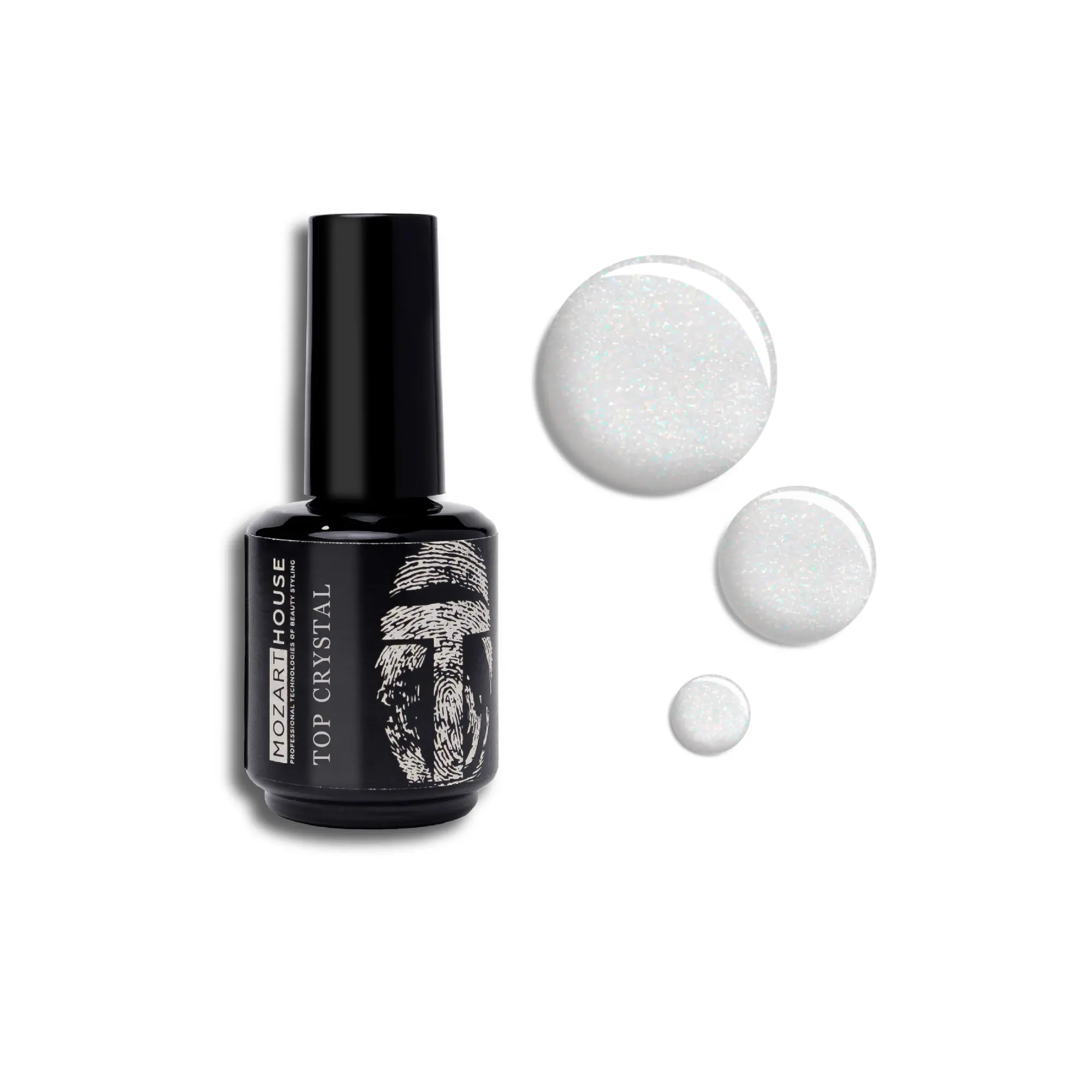 Top Coat GEL POLISH TOP CRYSTAL, 15 ml