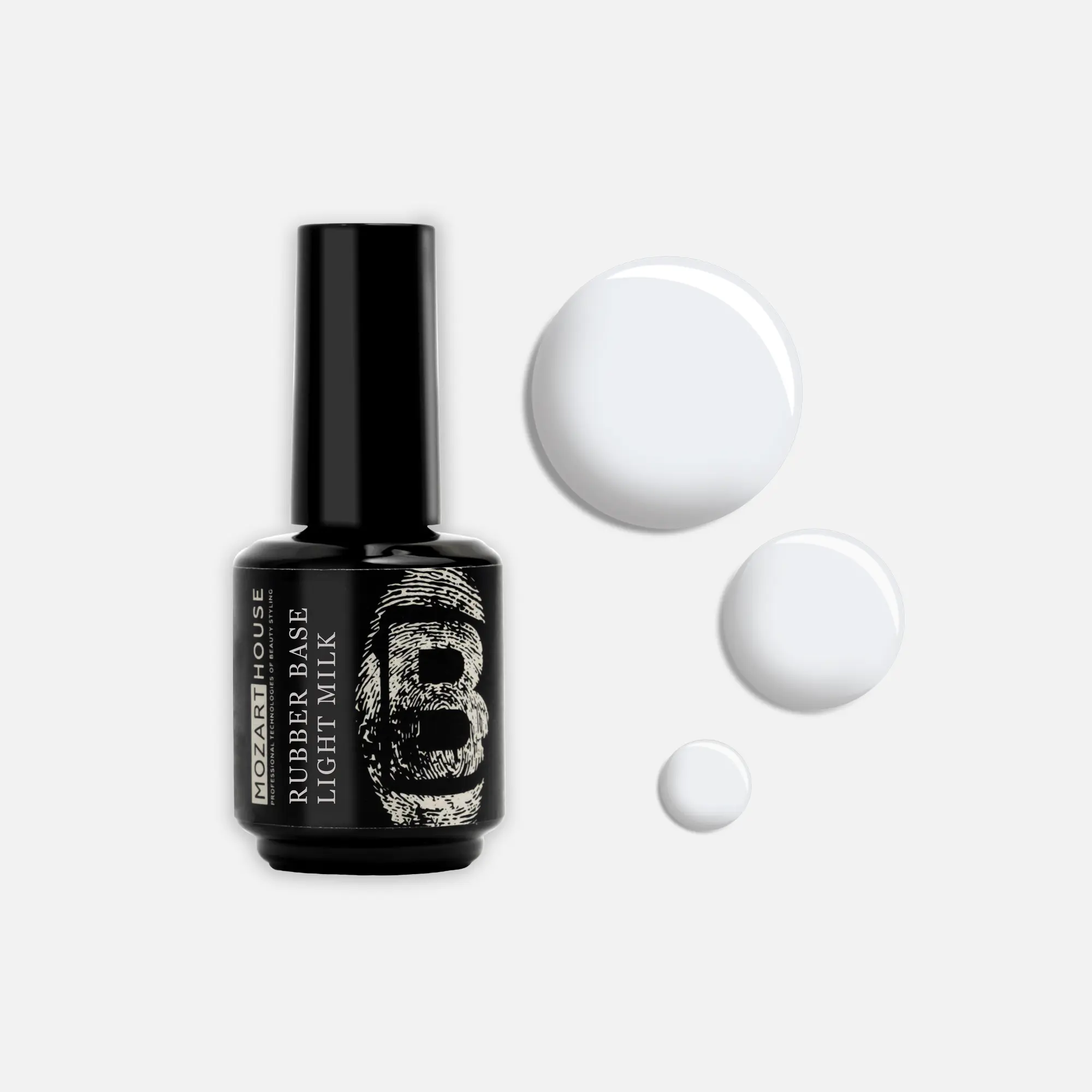 GEL POLISH RUBBER BASE LIGHT MILK, 15 ml
