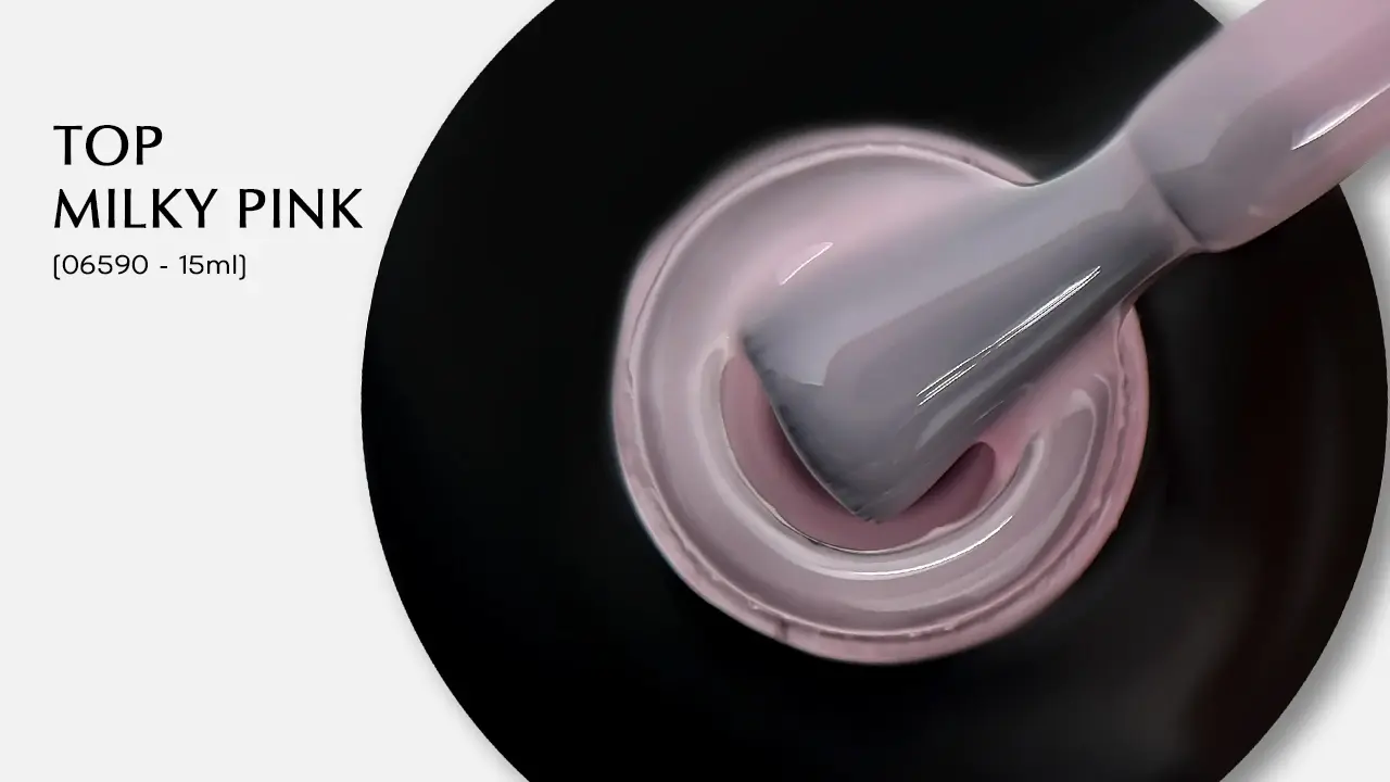 Top Coat GEL POLISH TOP MILKY PINK, 15 ml