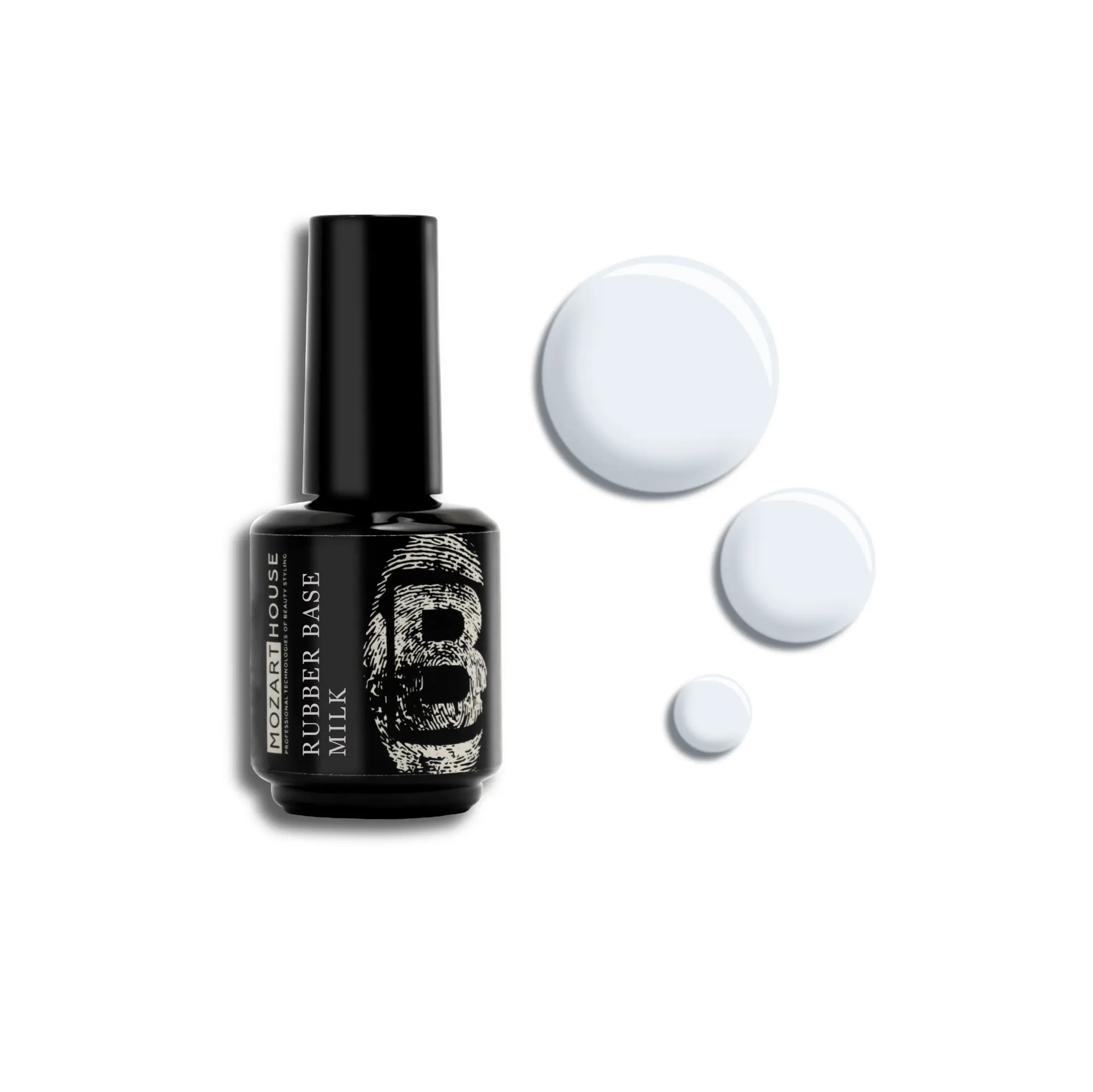 Base Coat GEL POLISH RUBBER BASE MILK, 15 ml, 30 ml