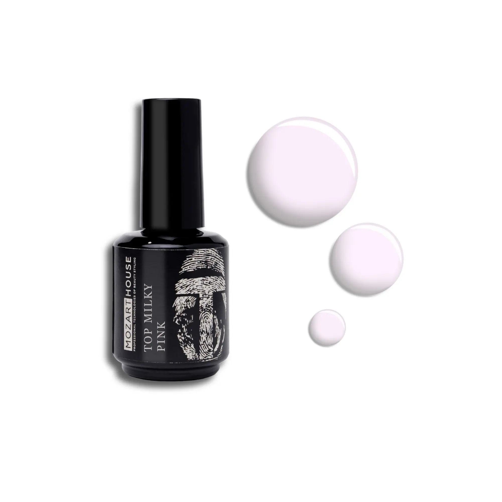 Top Coat GEL POLISH TOP MILKY PINK, 15 ml