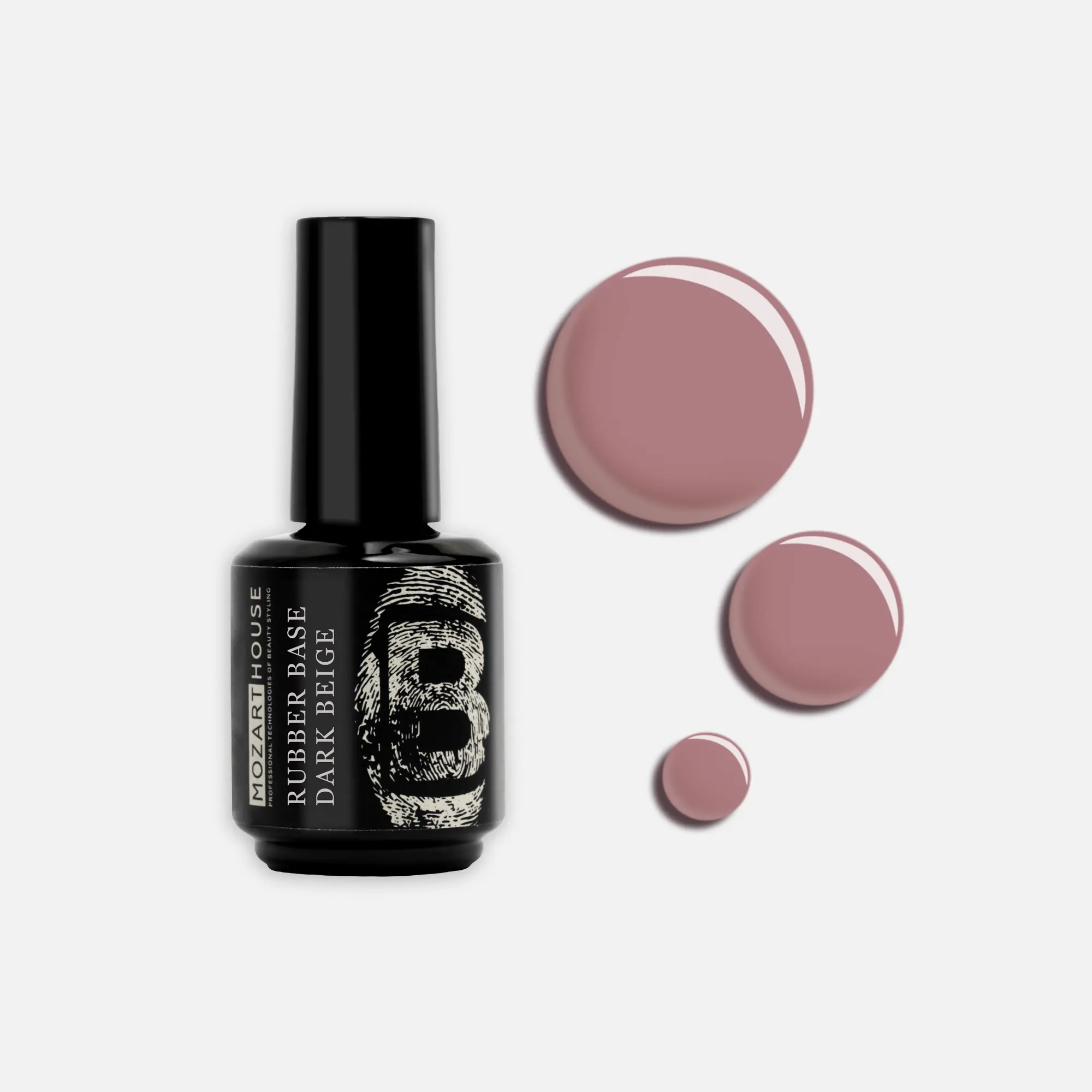 GEL POLISH RUBBER BASE DARK BEIGE, 15 ml