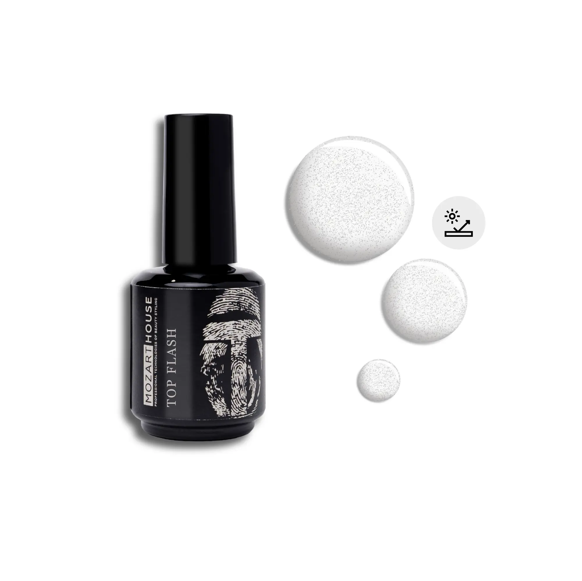 Top Coat GEL POLISH TOP FLASH, 15 ml